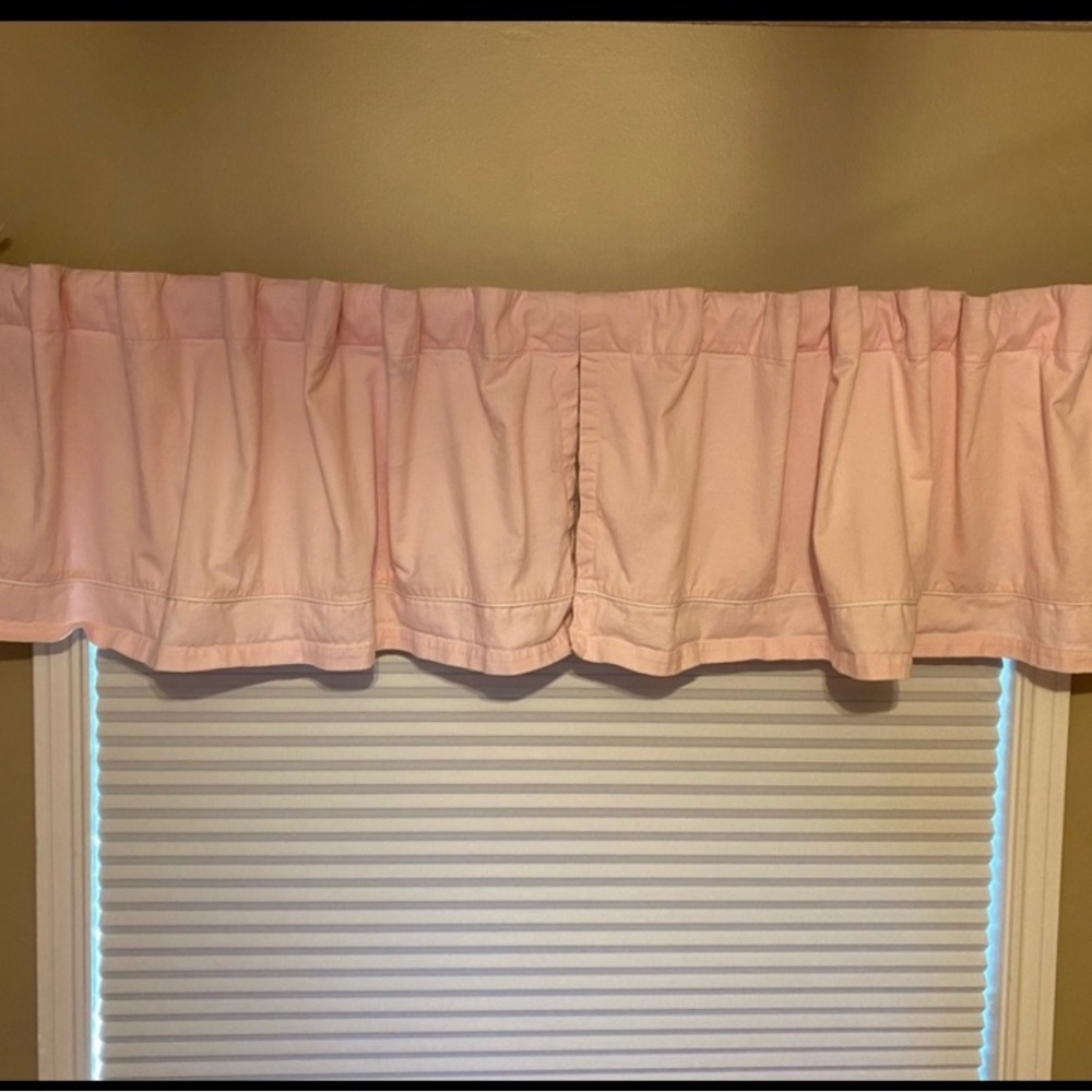 Pink window valances